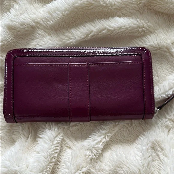 Coach Purple Leather Wallet - Picture 2 of 6